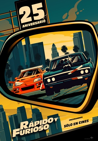 cartel Rápidos y furiosos 25 Aniversario