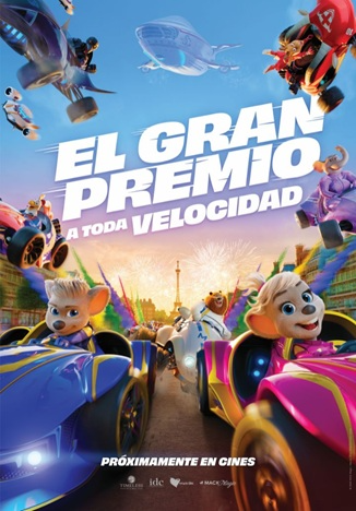 cartel El gran premio a toda velocidad